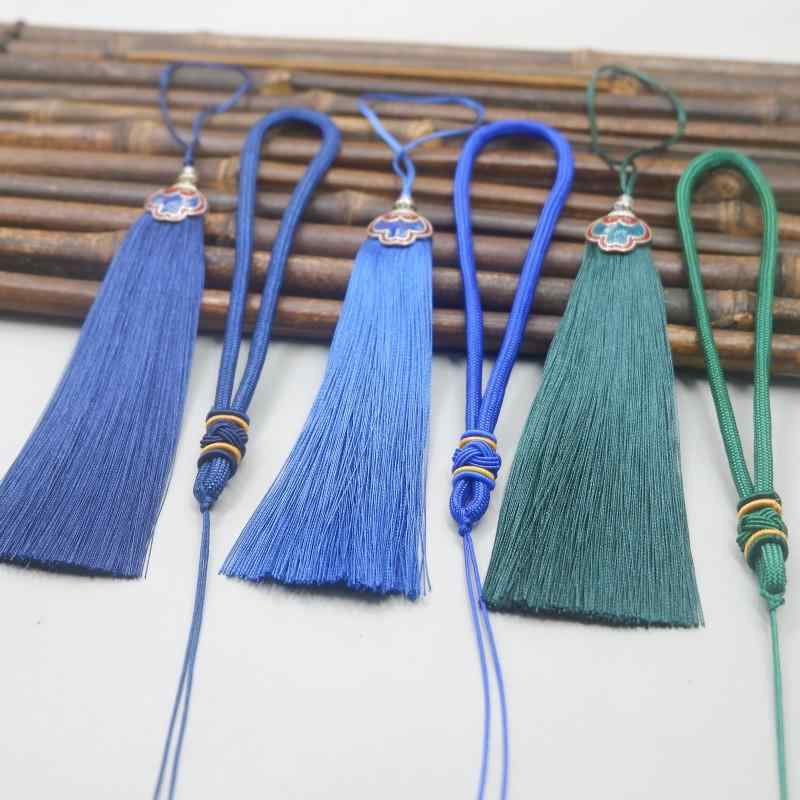 アクセサリー チャーム ペンダント ストラップ 中国結び 祥雲 タッセル 景泰藍 漢服 帯飾り 車内装飾 ..