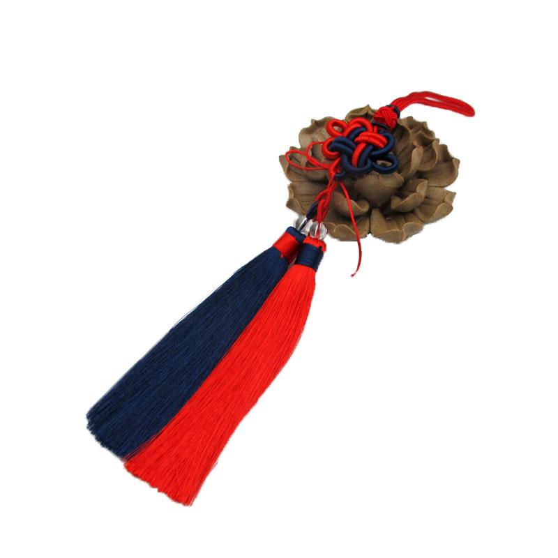 キーホルダー 吉祥結び 中国結び ツートンカラー タッセル 房飾り ハンドメイド 手作り 縁起物 お守り バッグチャーム ストラップ アジアン雑貨 アクセント 普段使い プレゼント