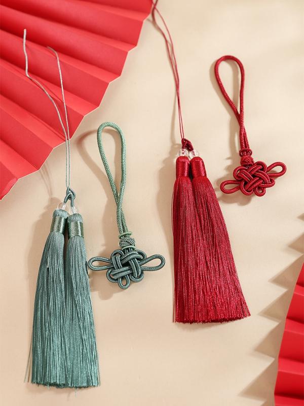 チャーム 中国結び 二重流蘇 タッセル 漢服用 襟飾り 鞄用飾り 車用ストラップ 手作り ハンドメイド 香..