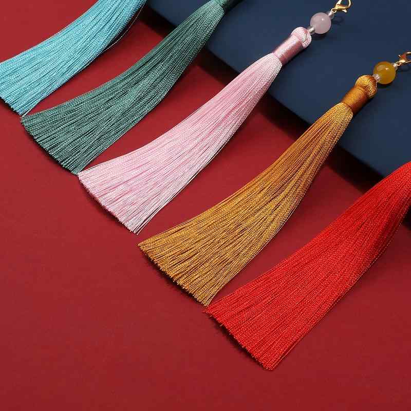 チャーム アンティーク風 レトロ クラシック 中国風 オリエンタル ナスカン 玉ビーズ タッセル 扇子 バッグ キーホルダー ペンダント 和装小物 普段使い 飾り 上品 かわいい 雑貨