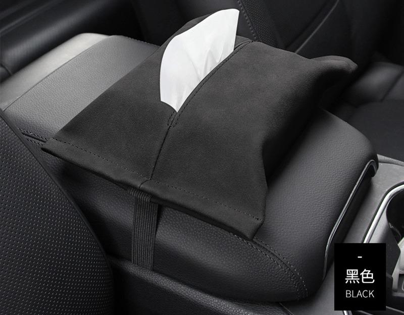ティッシュケース 車載 フェイクスエード 個性的 おしゃれ 車用 ティッシュボックス サンバイザー アー..