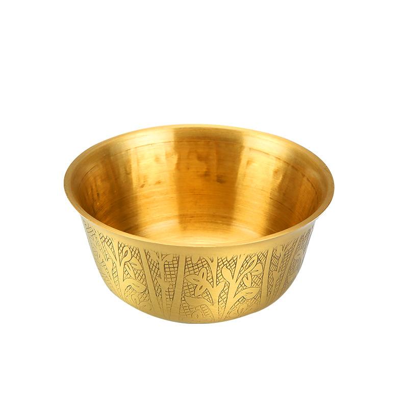 仏具 小物 茶道具 仏壇 供水鉢 神仏供養 黄銅 真鍮 八吉祥 チベット 祭壇 お供え ゴールド 彫刻 精巧 ..