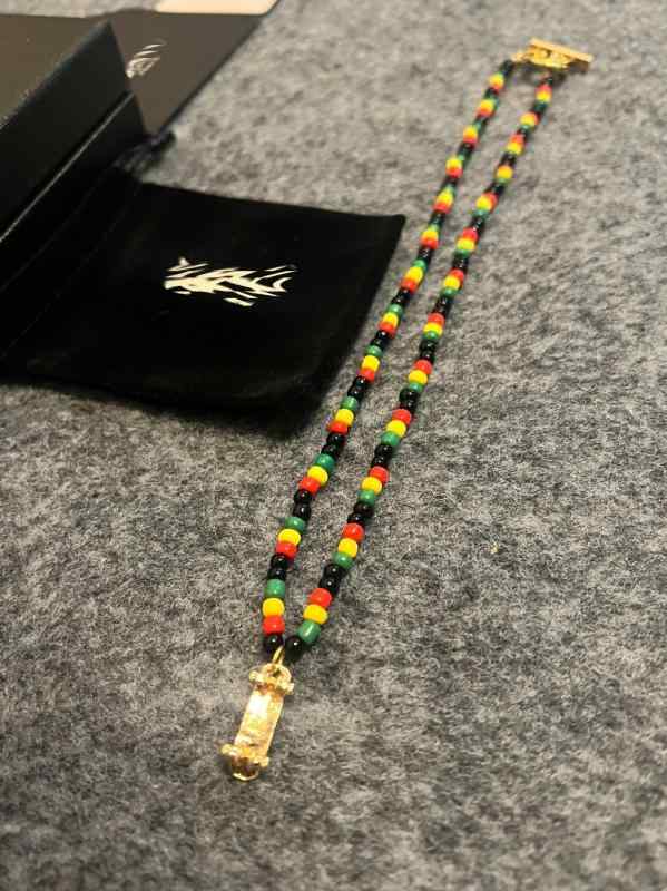 ネックレス メンズ レディース カラフル ビーズ スケートボード ヤシの木 ペンダント 上品 おしゃれ 個..