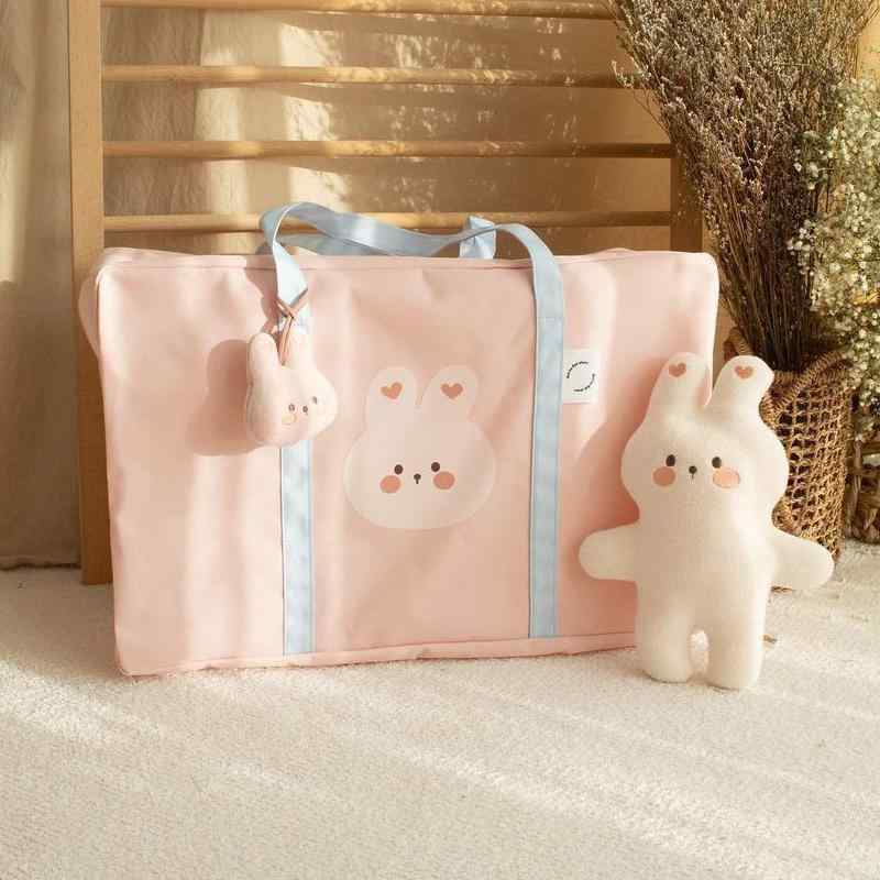 Suitcases, Carry Bags - 収納袋 キッズ 子供用 幼稚園 保育園 クマ柄 大容量 ビッグサイズ 布団 寝具 収納 防塵 整理袋 トラベルバッグ 旅行 ランドリーバッグ