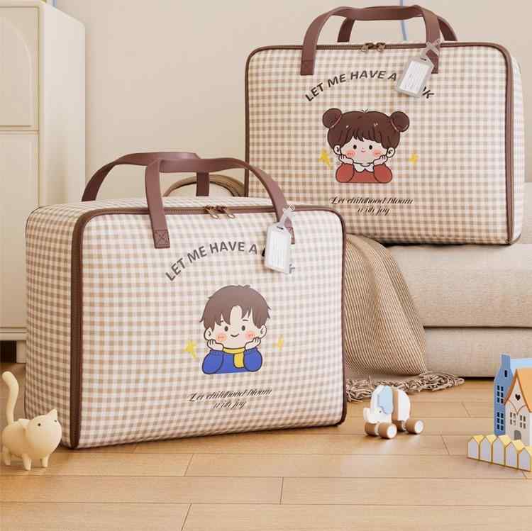 収納袋 子供 キッズ 幼稚園 布団 衣類 整理袋 オックスフォード布 防水 防湿 手提げ 引越し 梱包 大容..