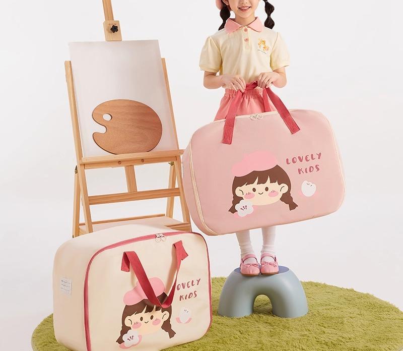 収納袋 キッズ 子供用 ベビー 幼稚園 保育園 布団 衣類 オックスフォード生地 防水 防湿 防塵 厚手 大..