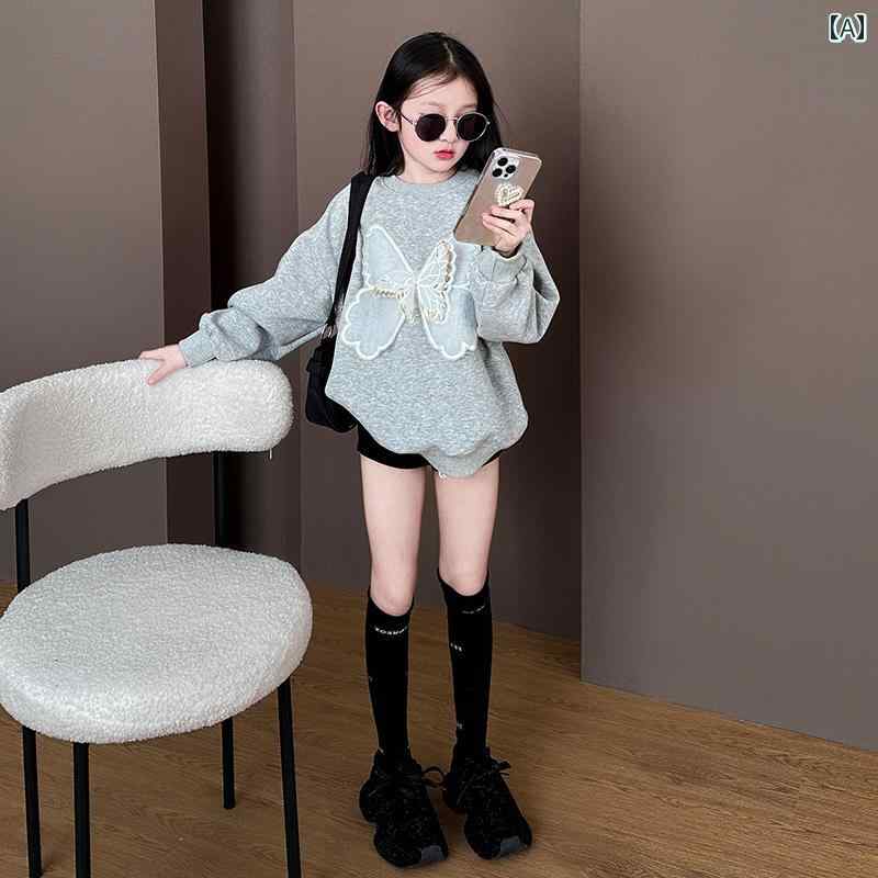 スウェット 女の子 キッズ 韓国 ファッション ゆったり ルーズ プルオーバー トレーナー トップス 長袖..
