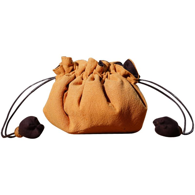 巾着袋 厚手 ドーム型 小物入れ 収納袋 骨董品 ジュエリー アクセサリー 貴金属 茶器 カップ 酒器 携帯..