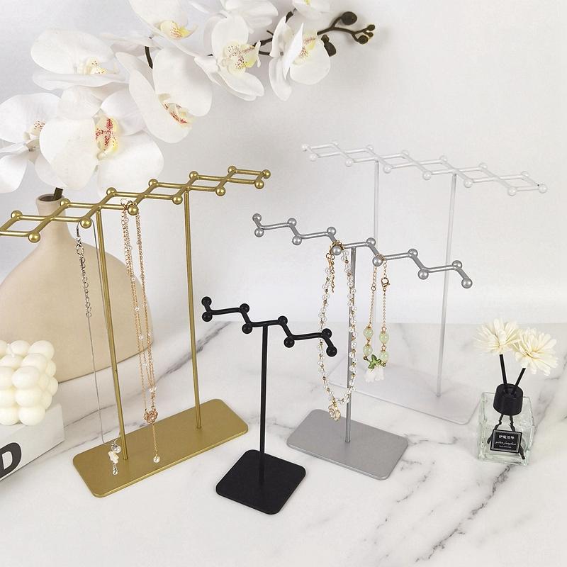 アクセサリースタンド ジュエリー ネックレス 指輪 ピアス イヤリング 卓上 収納 ディスプレイ 飾り インテリア おしゃれ ゴールド ブラック ホワイト