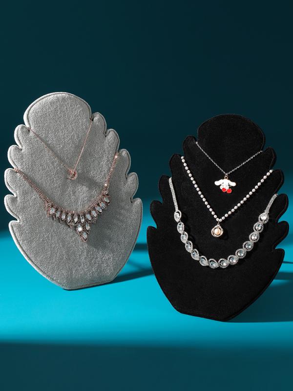 ジュエリー アクセサリー ディスプレイスタンド ネックレス ペンダント ベルベット調 ベロア フランネ..