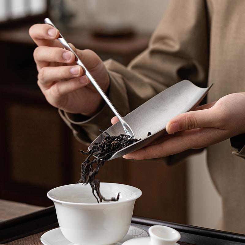 茶器 純チタン チタンゴールド 洗練された 美しい 軽量 頑丈 耐久性 茶荷 茶則 分茶器 中国茶 功夫茶 ..