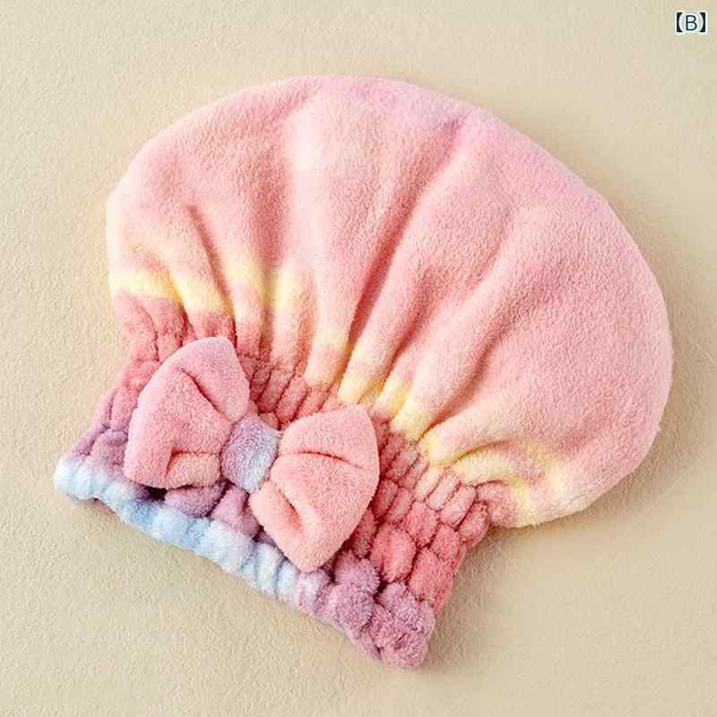 ヘアキャップ レディース 女性用 グラデーション 吸水 速乾 厚手 かわいい プリン...