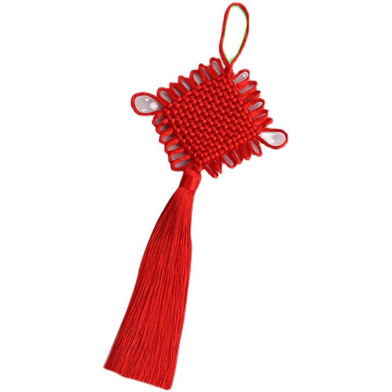 中国結び 赤 手作り DIY 平安結 タッセル 房飾り 蝶結び 吊り飾り リビング 装飾 オーナメント ランタ..