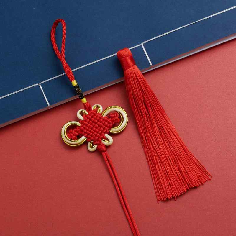 中国結び 小型 ミニ 飾り 半完成品 DIY 手芸材料 ハンドメイドパーツ タッセル付き 平安結び 八盤 ストラップ 縁起物 お守り 開運 インテリア オーナメント チャーム 多色展開