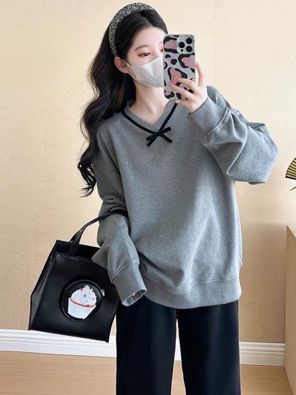 ・スタイル: 韓流・主な素材: 綿95%、ポリエステル5%・着用スタイル: プルオーバー・厚さ: 厚手・袖丈: 長袖・柄: 無地・サイズ展開: M, L, XL, XXL・カラー展開: グレー, ブラック