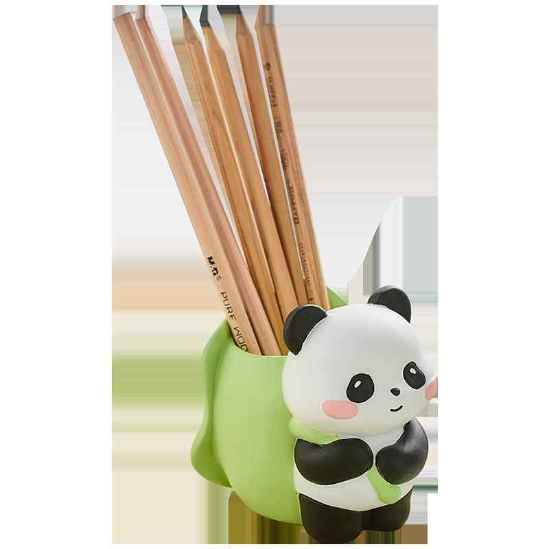置物 子供用 キッズ パンダ かわいい ユニーク ペン立て 筆立て 収納ボックス 小物入れ デスクワーク オフィス 勉強 卓上 癒し ストレス解消 リラックス ...