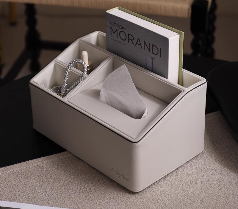 ティッシュケース 多機能 リモコン収納 小物入れ レザー製 モダン シンプル スタイリッシュ ライトラグ..