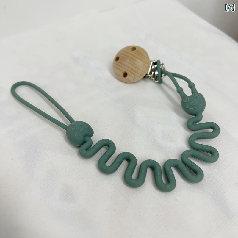 おしゃぶり ストラップ ホルダー ベビー 新生児 赤ちゃん 木製クリップ 落下防止 紛失防止 歯固め おもちゃ スタイ お食事エプロン クリップ かわいい おしゃれ 2