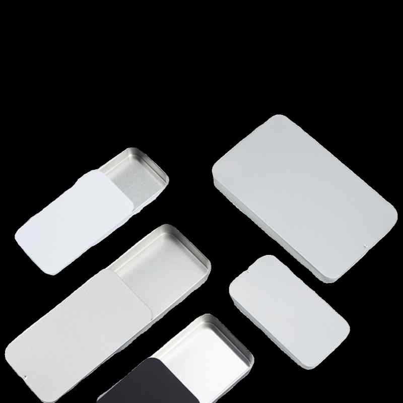 収納ボックス ブリキ缶 スライド式蓋 卓上 小物入れ アクセサリーケース 携帯用 ピルケース 常備薬ケー..