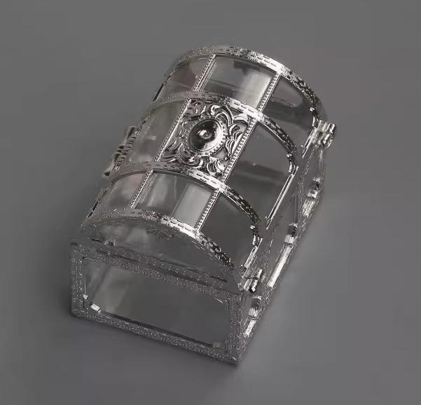 ジュエリーボックス アクセサリーケース レトロ アンティーク ミニ 透明 クリア 指輪 ネックレス 小物..