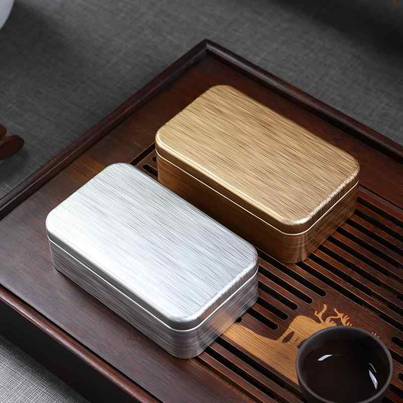 収納ケース メンズ レディース 厚手 ブリキ缶 卓上 小物入れ 密閉 防湿 防塵 蓋つき 長方形 シンプル ..