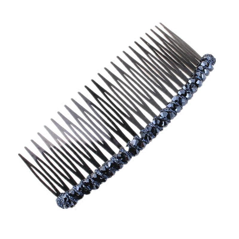 ヘアコーム かんざし おしゃれ レディース 女性用 シンプル ビーズ ラインストーン まとめ髪 アップ 滑..