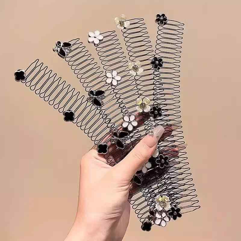 ヘアコーム かんざし おしゃれ レディース 女性用 カメリア 後れ毛 まとめ髪 アップ お団子 後頭部 ア..