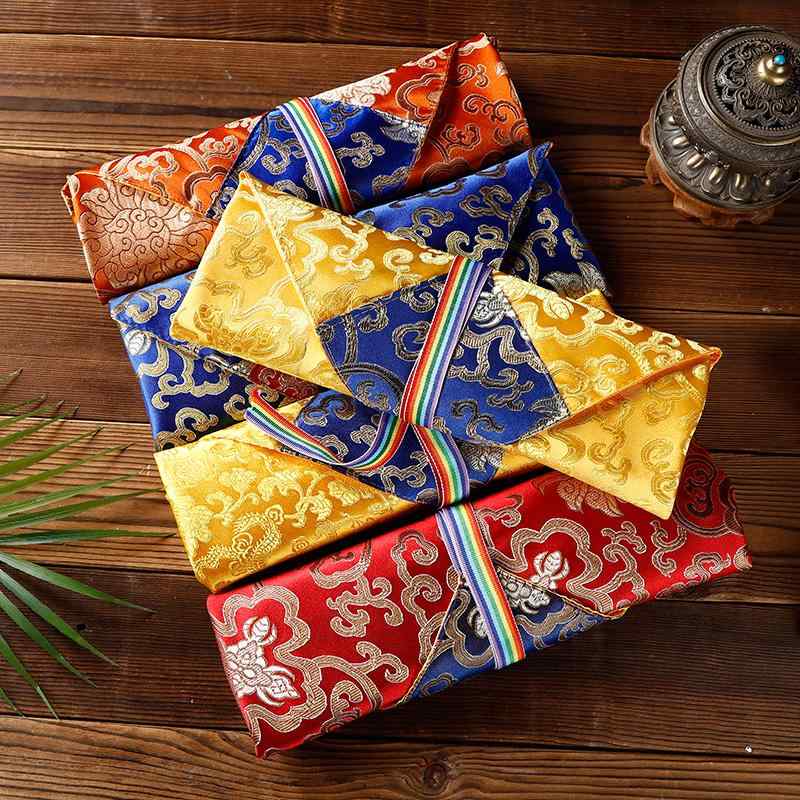 経本入れ 仏具 カバー 経典 仏像 写経 曼荼羅 チベット様式 供養 祭壇 読経 敷物 クロス 法具 宝物袋 ..