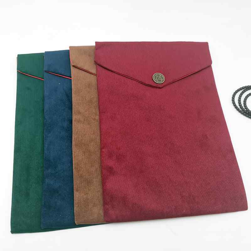 経本入れ バッグ メンズ レディース 携帯用 ポーチ 妙音 経典 抄経 法具 コーデュロイ ボタン 厚手 無..