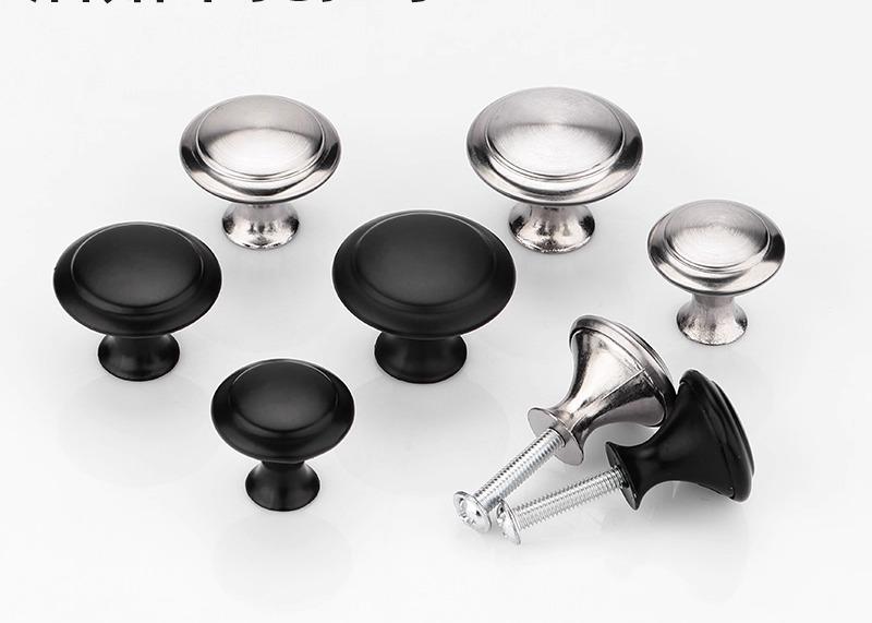 つまみ 取っ手 ステンレス製 モダン シンプル 円形 丸型 きのこ型 単穴 1穴 引き出し ドロワー キャビ..