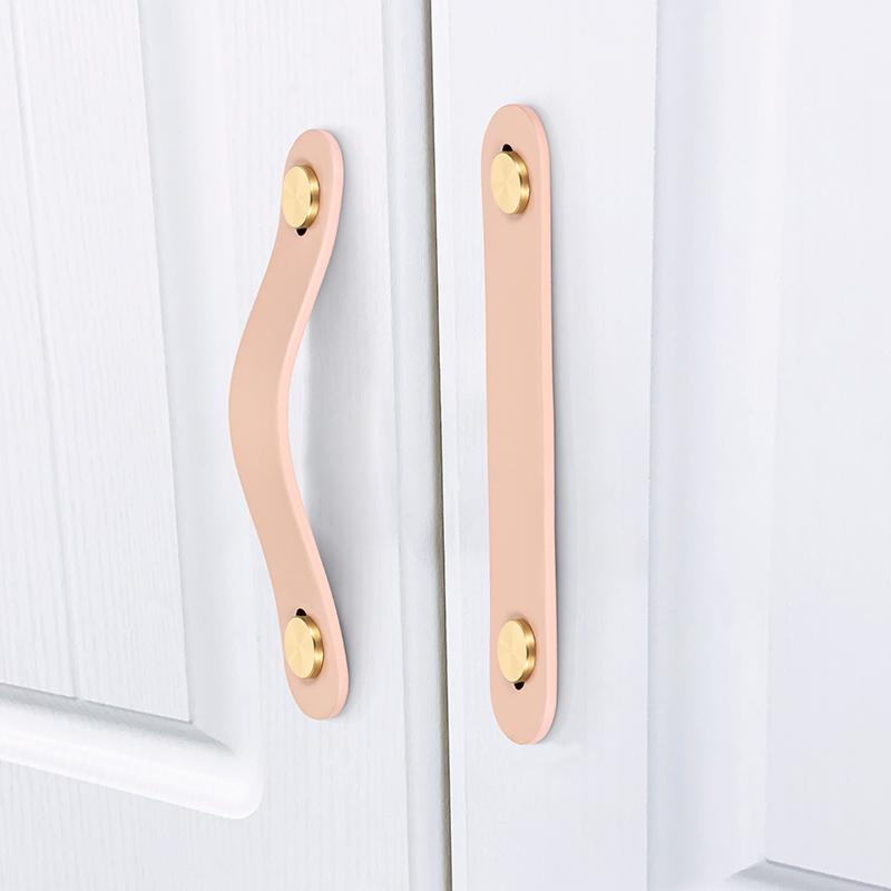 取っ手 隠し 伸縮式 本革 牛革製 家具 収納 クローゼット 引き出し ドアハンドル おしゃれ ブラック ホワイト ブラウン ナチュラル ライトグレー カラフル