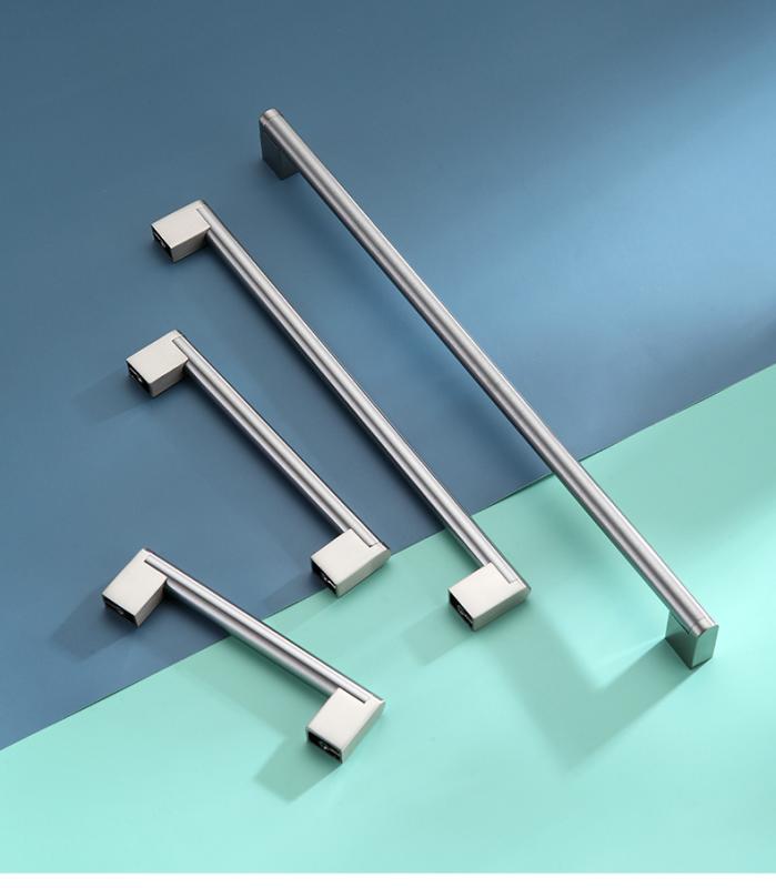 取っ手 モダンシンプル ステンレス製 ヘアライン仕上げ ロングハンドル ワードローブ キャビネット 引..