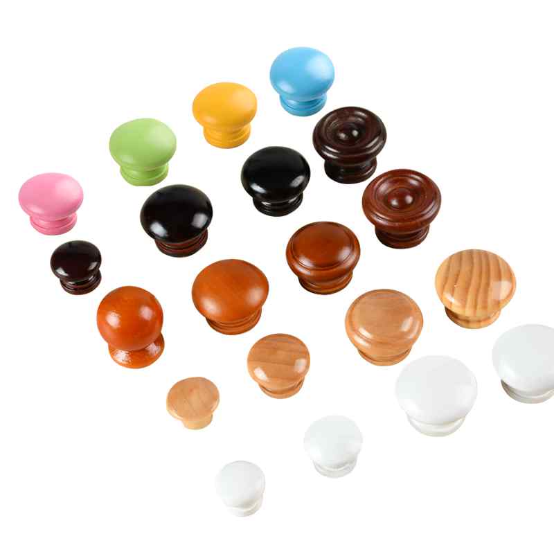 取っ手 無垢材 ワンホール きのこ型 マッシュルーム型 引き出し キャビネット クローゼット 戸棚 家具 ..