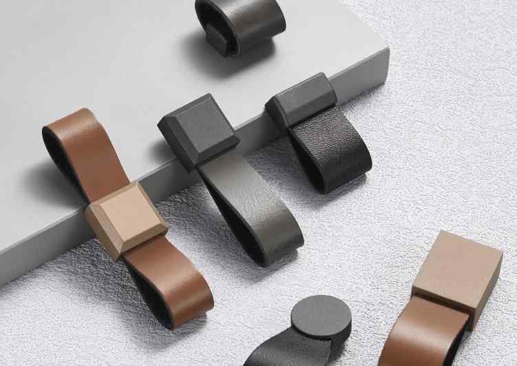 取っ手 北欧風 馬鞍革 レザー調 亜鉛合金製 衝突軽減 子供部屋 引き出し キャビネット 扉 家具 ハンド..