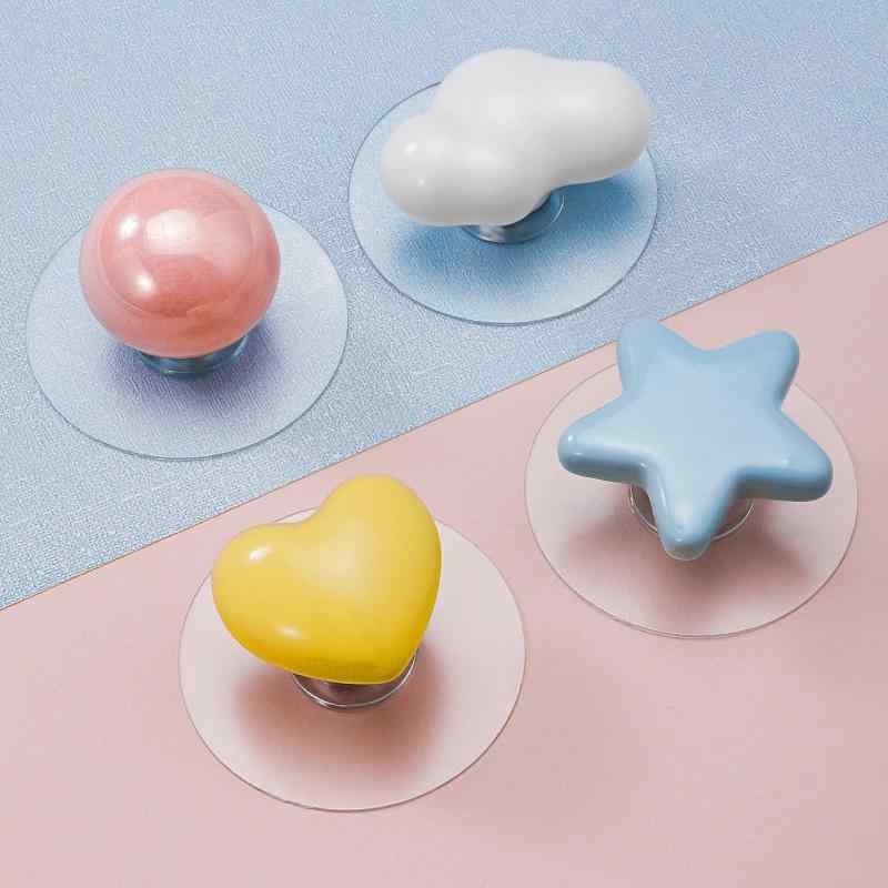 取っ手 子供 キッズ 貼り付け式 吸盤式 強力 粘着式 簡単取り付け 跡なし 引き出し クローゼット 食器..