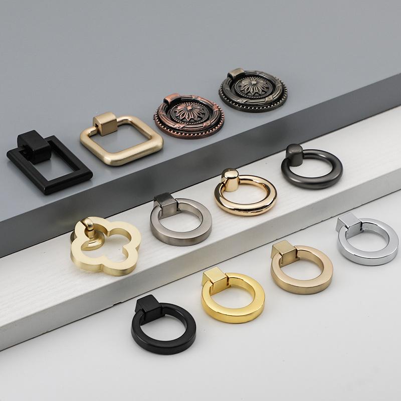 取っ手 ハンドル モダン シンプル 亜鉛合金製 単穴 引き出し キャビネット ドア 扉 プルリング ドロッ..