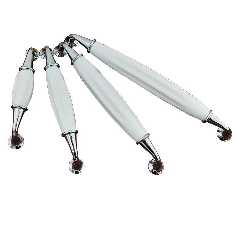 取っ手 欧風 田園 モダン シンプル 陶磁器 セラミック 亜鉛合金 白 黒 ブライトクローム ゴールド 家具..