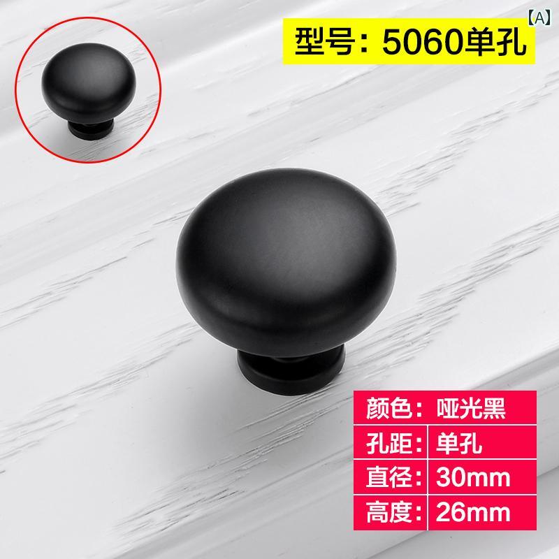 取っ手 子供用 家具 扉 引き出し ハンドル モダン シンプル 北欧 ヨーロピアン 黒 単穴 亜鉛合金 インテリア 金具 DIY