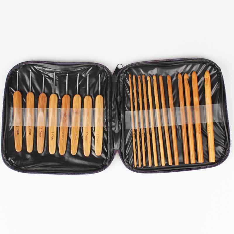 編み物 かぎ針 ツール 手芸 趣味 カラフル ソフト グリップ 金属 道具 初心者 プロ セット セーター マフラー シンプル 竹製 ハンドル