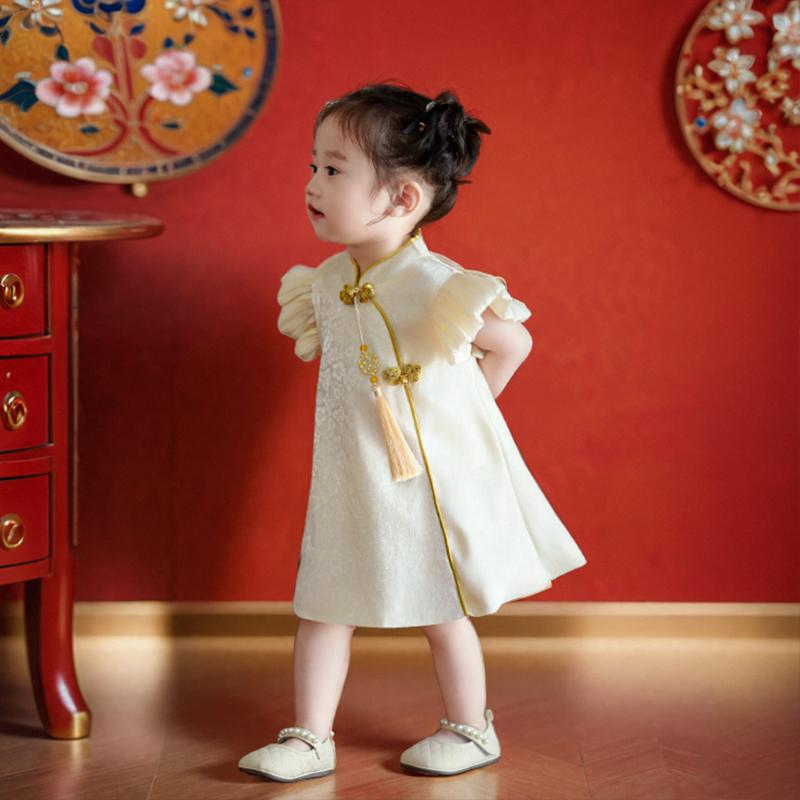 ワンピース 女の子 ベビー キッズ 赤ちゃん 1歳 2歳 誕生日 記念日 ドレス プリンセス チャイナ風 中国..