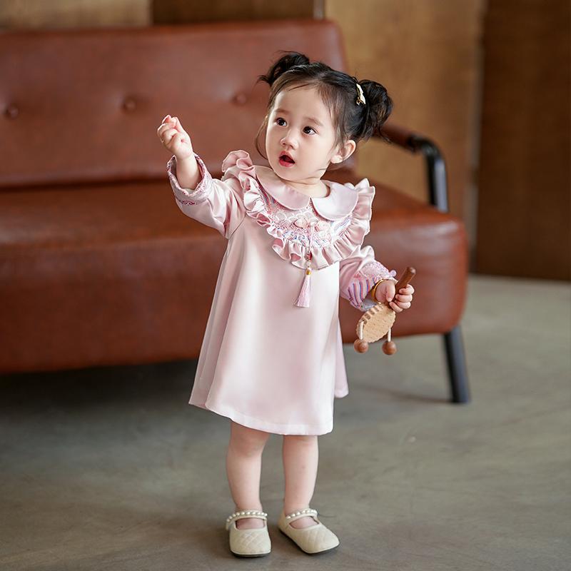 ワンピース 女の子 ベビー 女の子 キッズ チャイナドレス 漢服 唐装 中国伝統衣装 レトロ モダンチャイ..