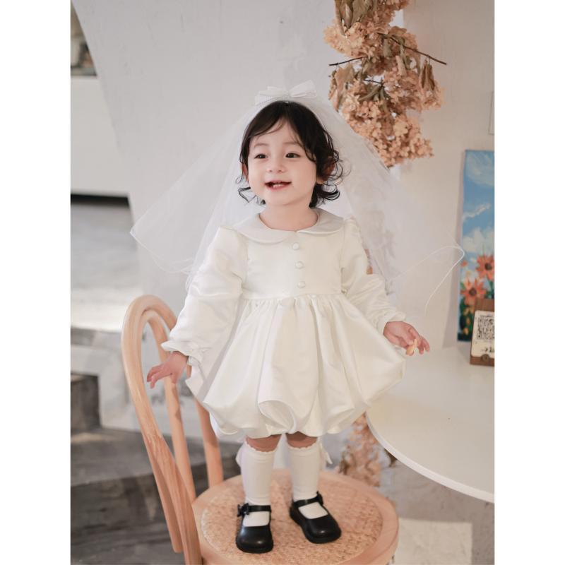 ワンピース ベビー 女の子 1歳 誕生日 選び取り プリンセス セレモニー フォーマル 結婚式 ドレス フラワーガール ふわふわ ボリュームスカート 早春