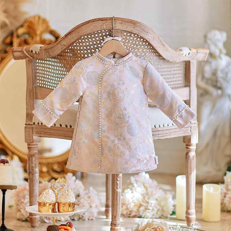 ドレス 女の子 ベビー キッズ 1歳 誕生日 記念日 抓周 セレモニー チャイナドレス 唐装 中国服 中華風 ..
