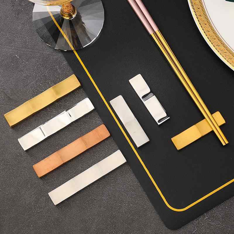 箸置き ステンレス スプーンレスト ゴールド シルバー ローズゴールド 業務用 ホテル 食卓 来客用 おしゃれ モダン カトラリー レストラン用 耐久性 スクエア ウェーブ 槌目模様