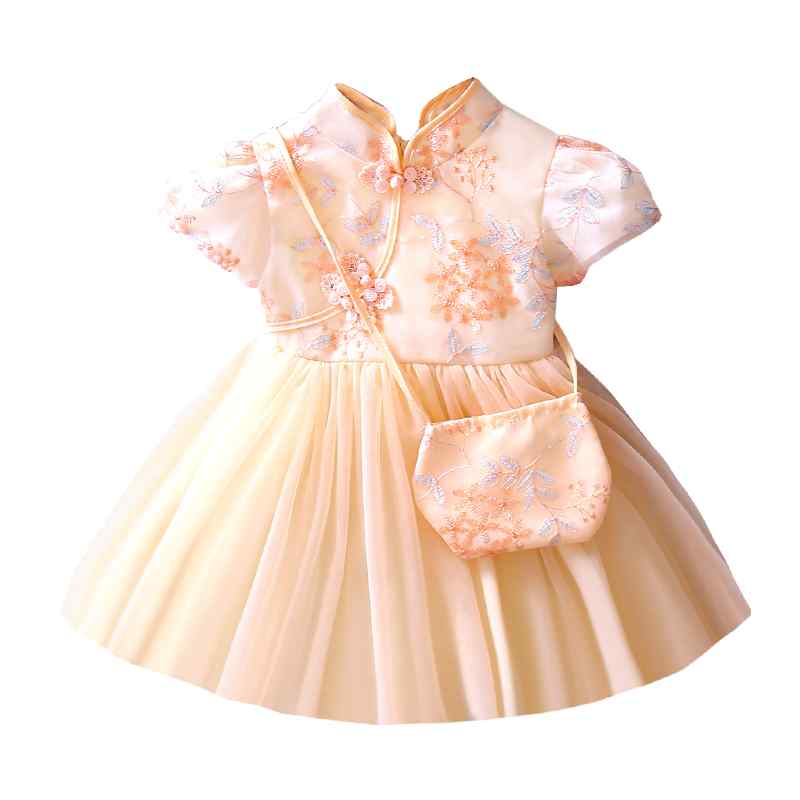 ワンピース 女の子 ベビー キッズ 子供用 中国風 漢服 チャイナドレス プリンセス フォーマル 誕生日 ..