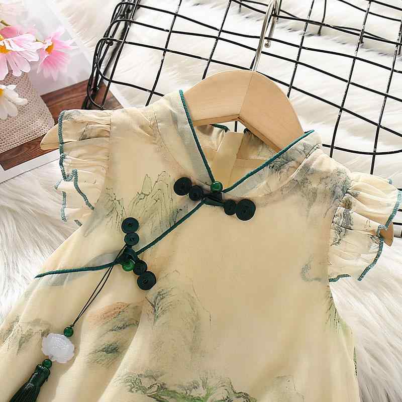 ワンピース 女の子 ベビー キッズ 子供用 かわいい おしゃれ チャイナドレス 漢服 古風 夏用 薄手 涼しい セレモニー お誕生日 発表会 フォーマル ドレス 上品 エレガント