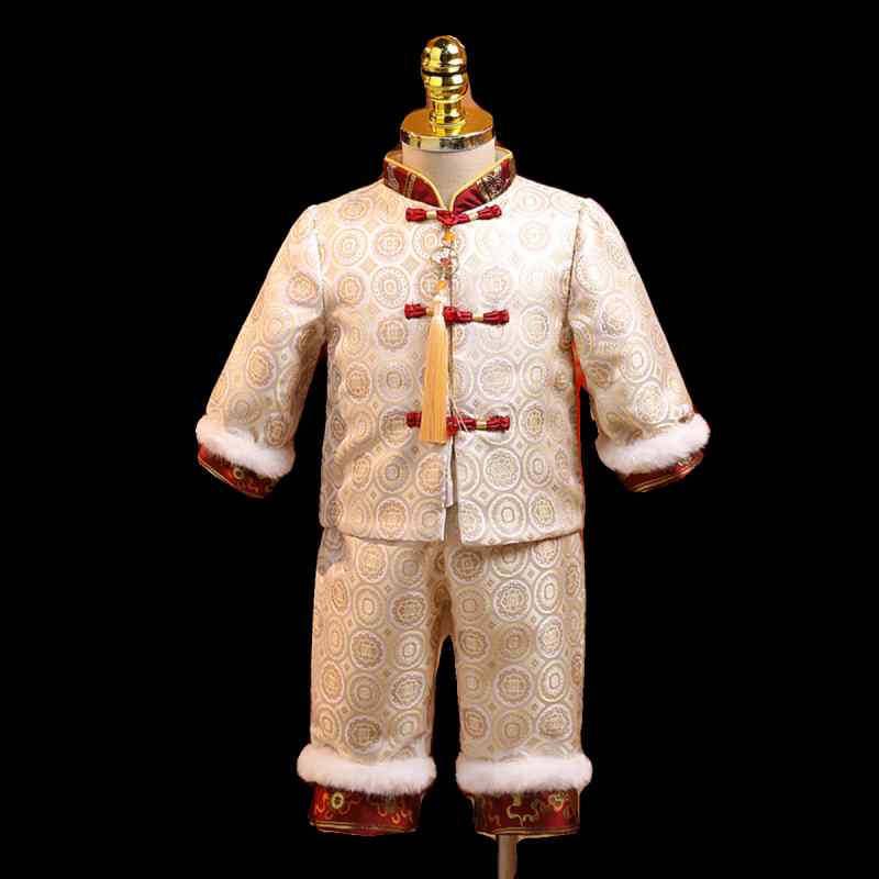 ベビー服 男の子 男児 1歳 中国風 チャイナ服 唐装 誕生日 選び取り お祝い 記念日 正装 フォーマルウ..