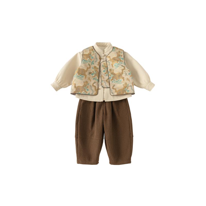 キッズ 男の子 ベビー 子供 漢服 唐装 セットアップ 衣装 1歳誕生日 祝い 初誕生日 選び取り 古風スタ..