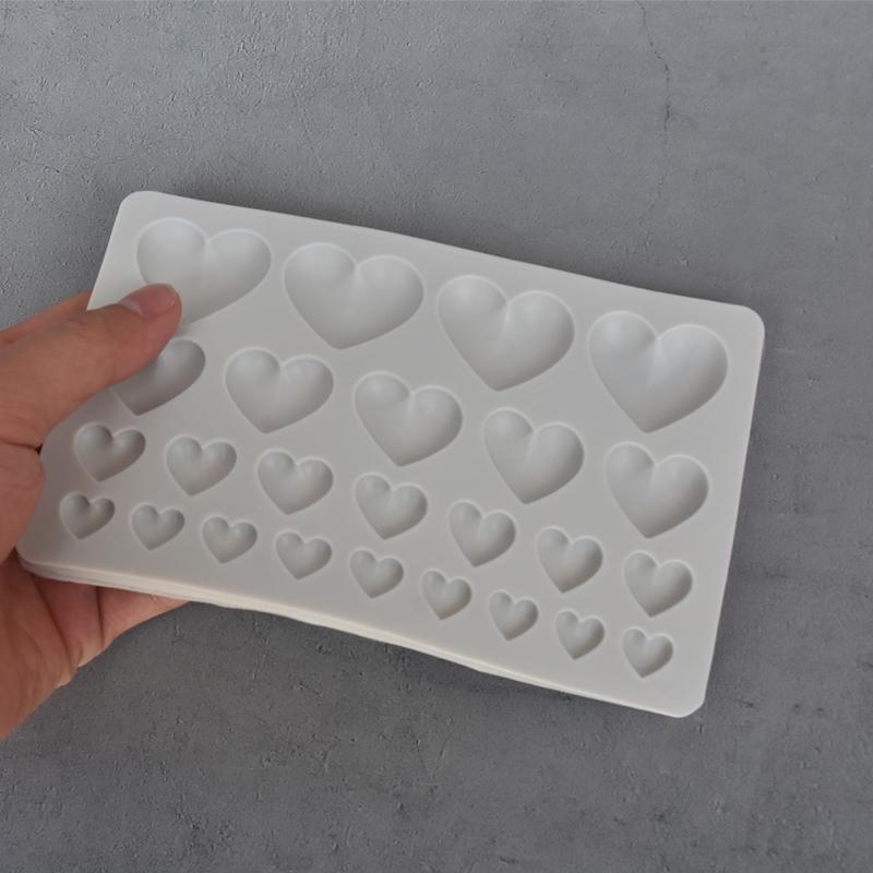 製菓用品 ハート型 DIY シリコンモールド チョコレート フォンダン ケーキ デザート デコレーション 飾り付け 大小 組み合わせ お菓子作り 手作り ベーキング ツール