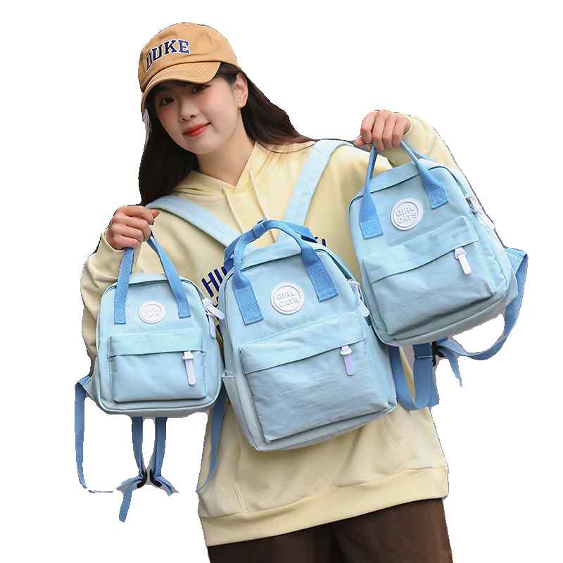 ダンス レッスン バッグ おしゃれ リュックサック 調節可能 子供用 幼稚園 通園 超軽量 ミニ ママ オックスフォード生地 撥水 コンパクト 収納 ファスナー ワンポイント 英字 無地 黄色 ピンク 青 赤 黒 アイボリー